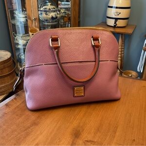 Dooney & Bourke Mauve Carter Pebble Leather Satchel